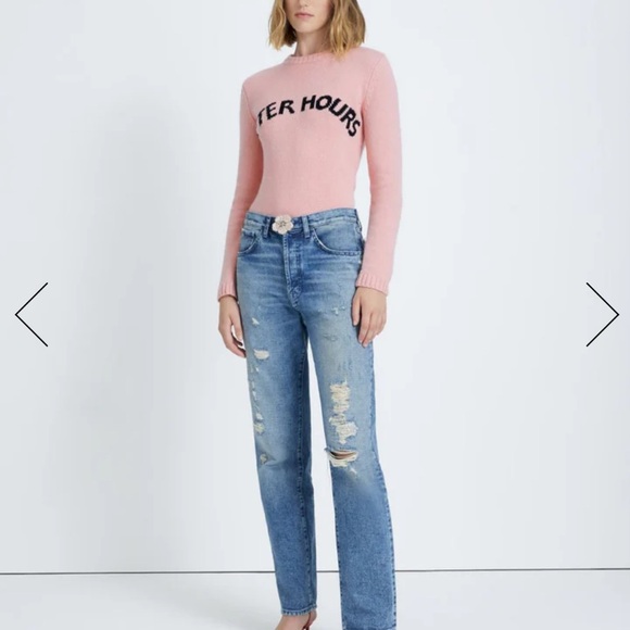 7 For All Mankind Women's Straight Leg Jeans - Blue - Picture 10 of 11